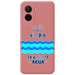 Funda Silicona Líquida Rosa para Xiaomi Poco M7 4G diseño Agua Dibujos