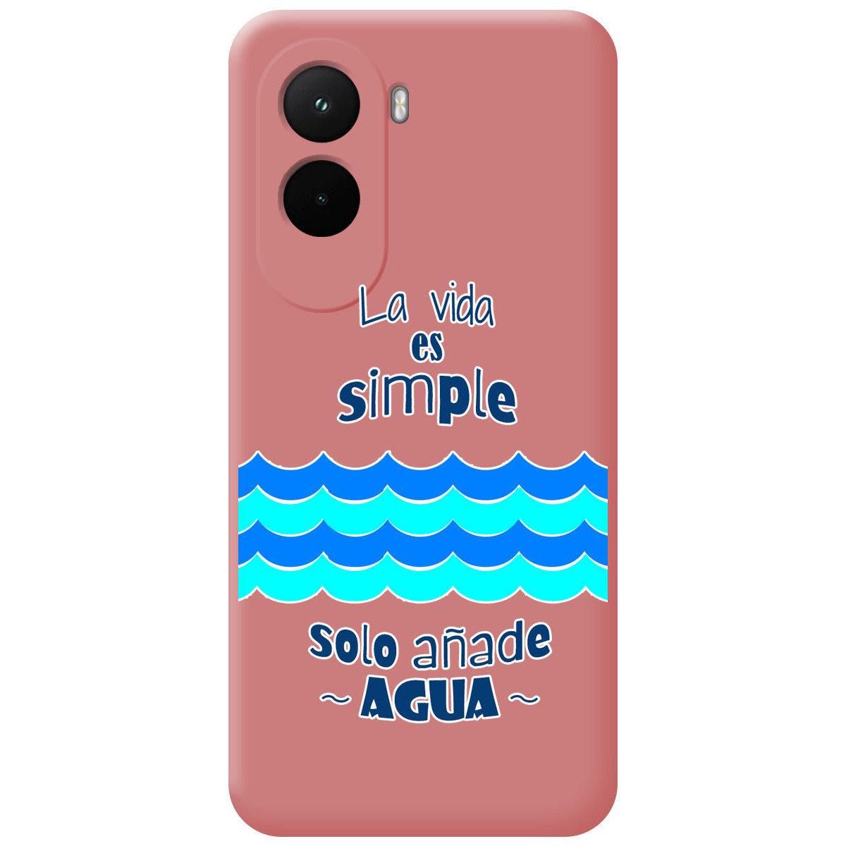 Funda Silicona Líquida Rosa para Xiaomi Poco M7 4G diseño Agua Dibujos