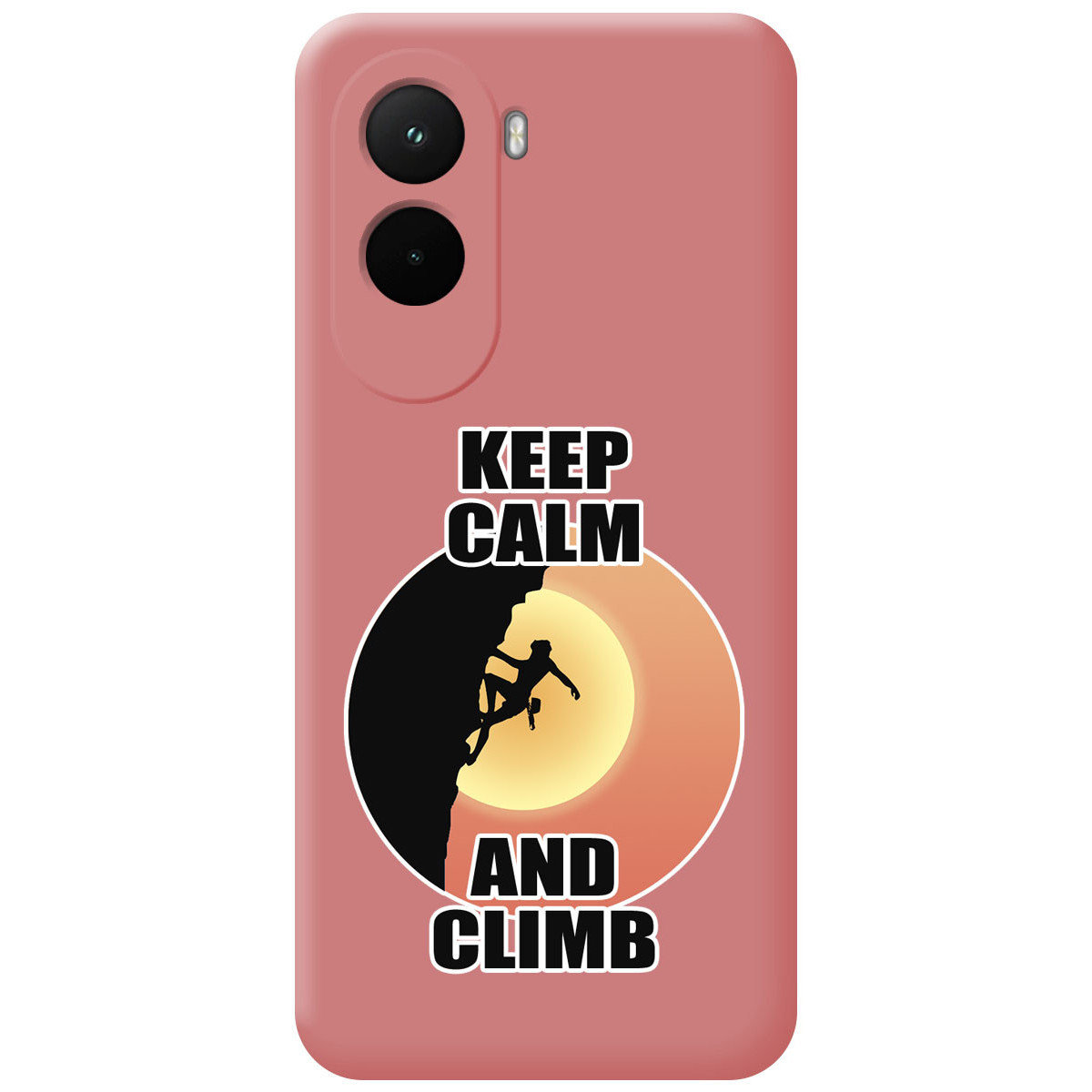 Funda Silicona Líquida Rosa para Xiaomi Poco M7 4G diseño Mujer Escalada Dibujos