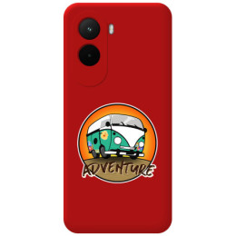 Funda Silicona Líquida Roja para Xiaomi Poco M7 4G diseño Adventure Dibujos