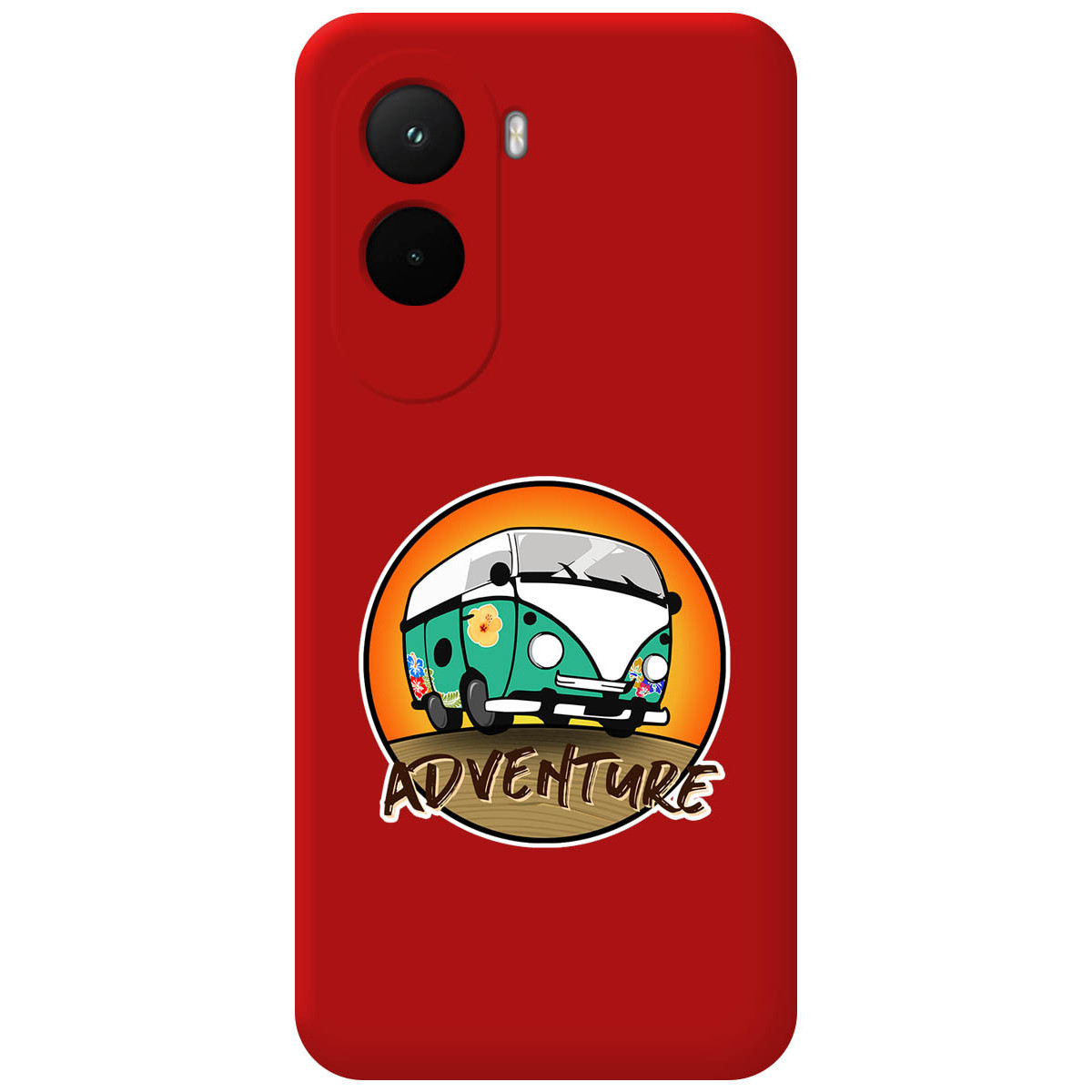Funda Silicona Líquida Roja para Xiaomi Poco M7 4G diseño Adventure Dibujos