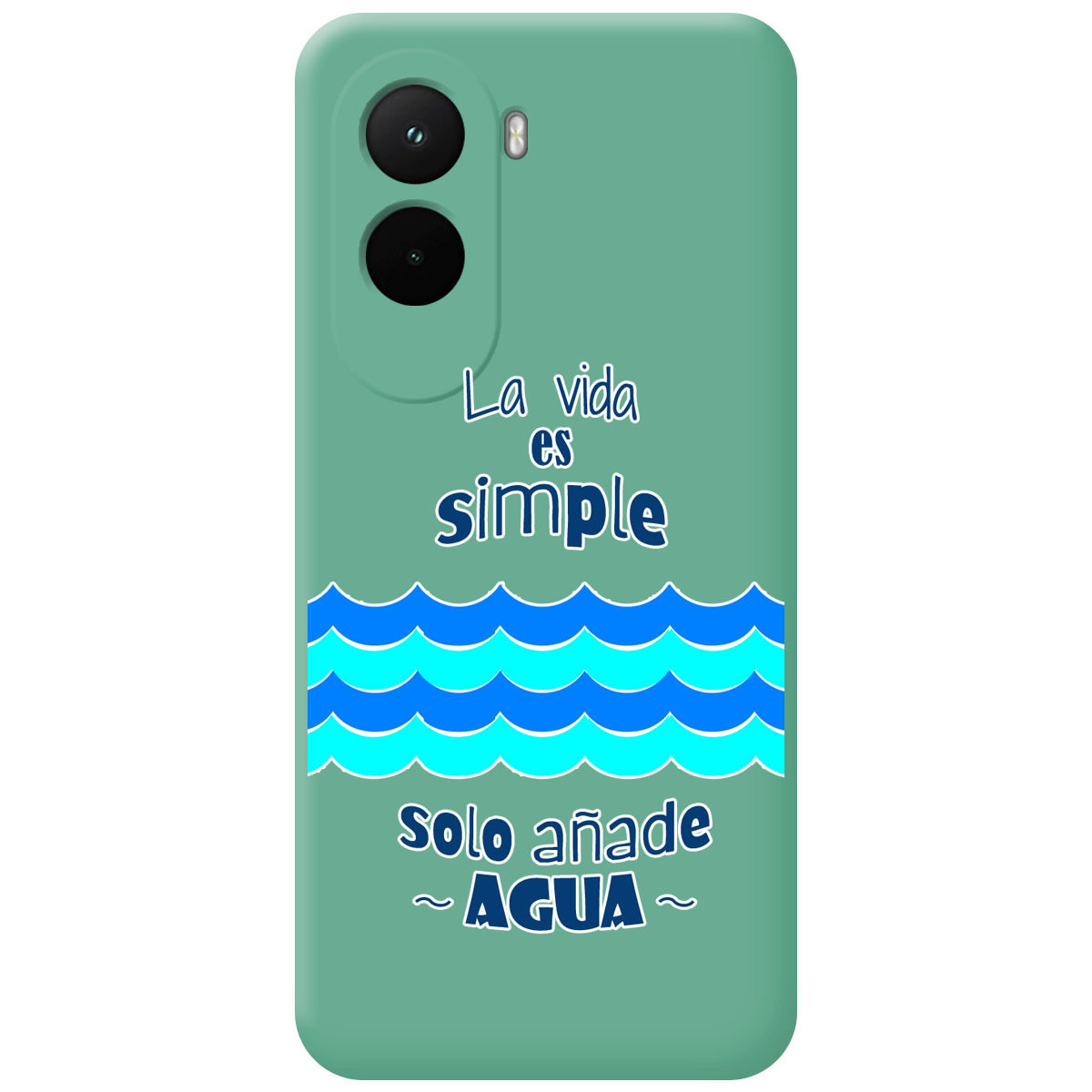 Funda Silicona Líquida Verde para Xiaomi Poco M7 4G diseño Agua Dibujos