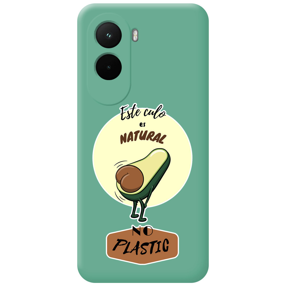 Funda Silicona Líquida Verde para Xiaomi Poco M7 4G diseño Culo Natural Dibujos