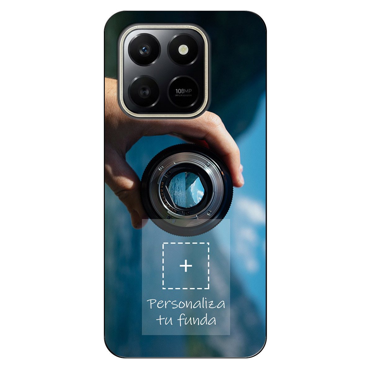 Personaliza tu Funda Silicona Gel Tpu Negra con tu Fotografia para Huawei Honor 400 Smart 5G Dibujo Personalizada