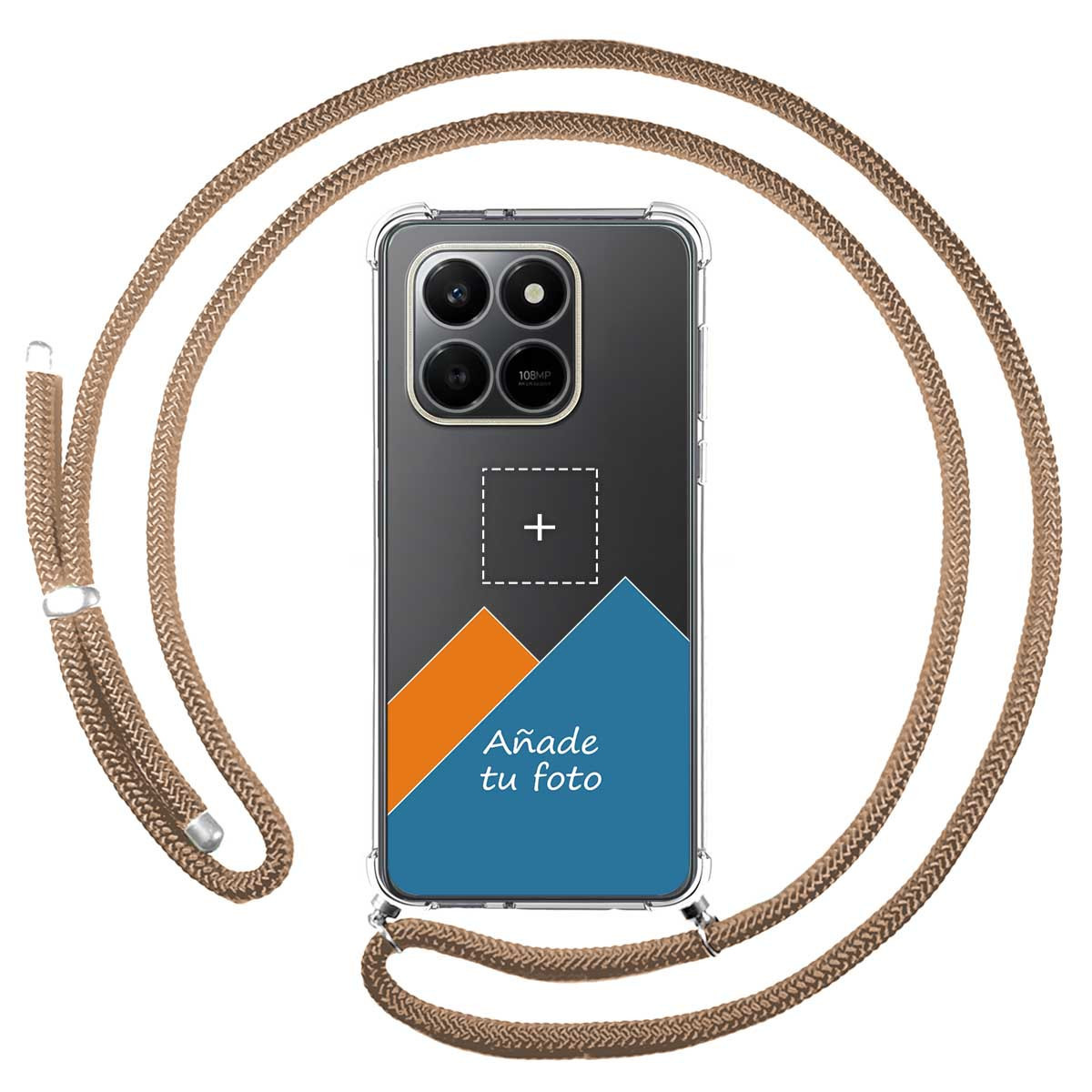 Personaliza tu Funda Colgante Transparente para Huawei Honor 400 Smart 5G con Cordon Camel Dibujo Personalizada