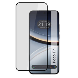 Protector Cristal Templado Completo 5D Full Glue Negro para Xiaomi Poco F7 5G Vidrio