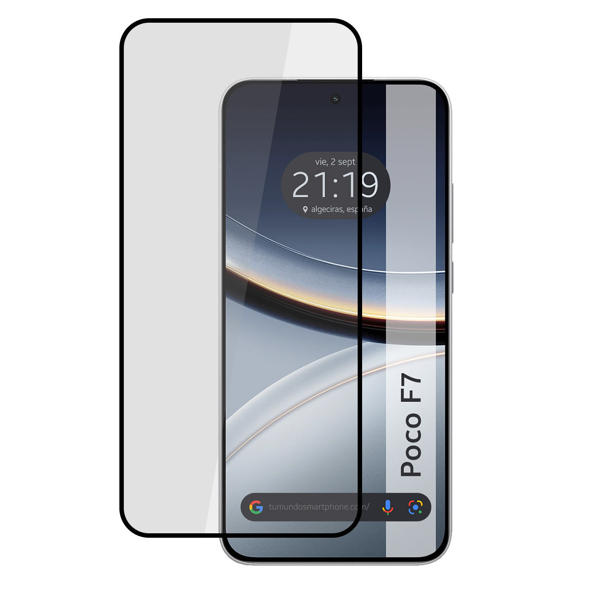 Protector Cristal Templado Completo 5D Full Glue Negro para Xiaomi Poco F7 5G Vidrio