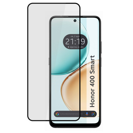 Protector Cristal Templado Completo 5D Full Glue Negro para Huawei Honor 400 Smart 5G Vidrio