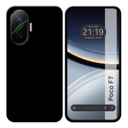 Funda Silicona Gel TPU Negra para Xiaomi Poco F7 5G