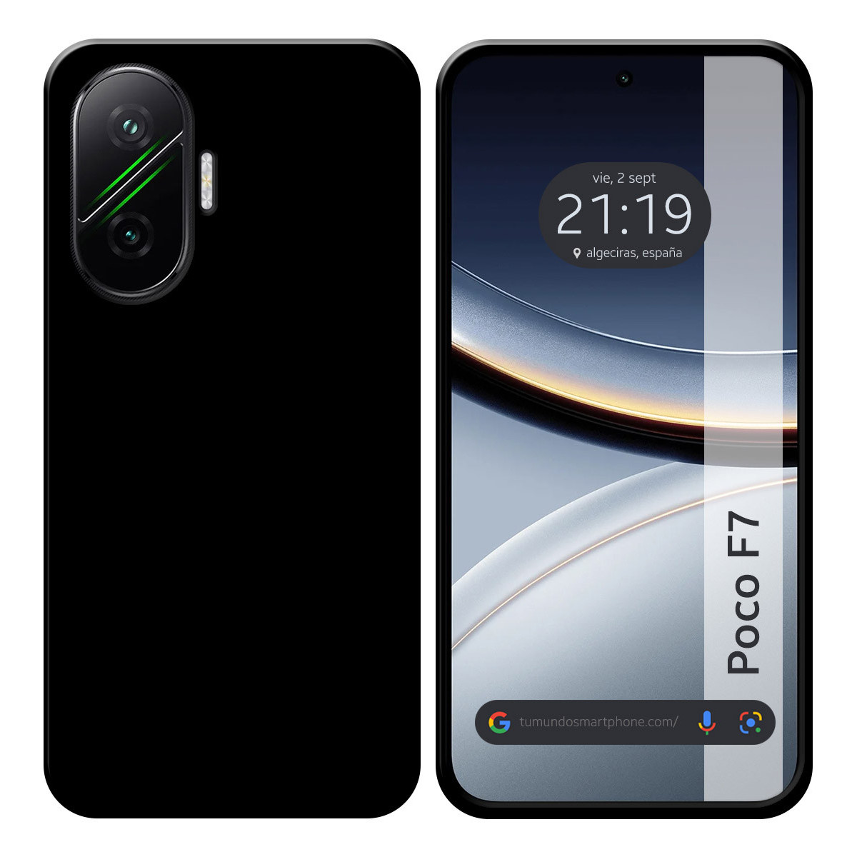 Funda Silicona Gel TPU Negra para Xiaomi Poco F7 5G