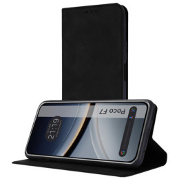 Funda Libro de Polipiel con tarjetero para Xiaomi Poco F7 5G color Negra