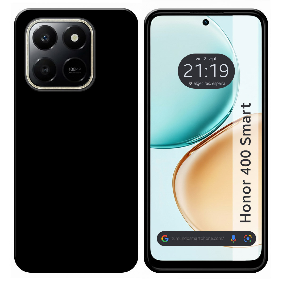 Funda Silicona Gel TPU Negra para Huawei Honor 400 Smart 5G