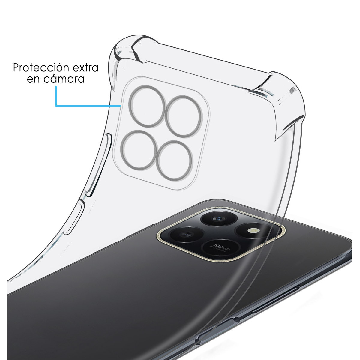 Funda Silicona Antigolpes Transparente para Huawei Honor 400 Smart 5G