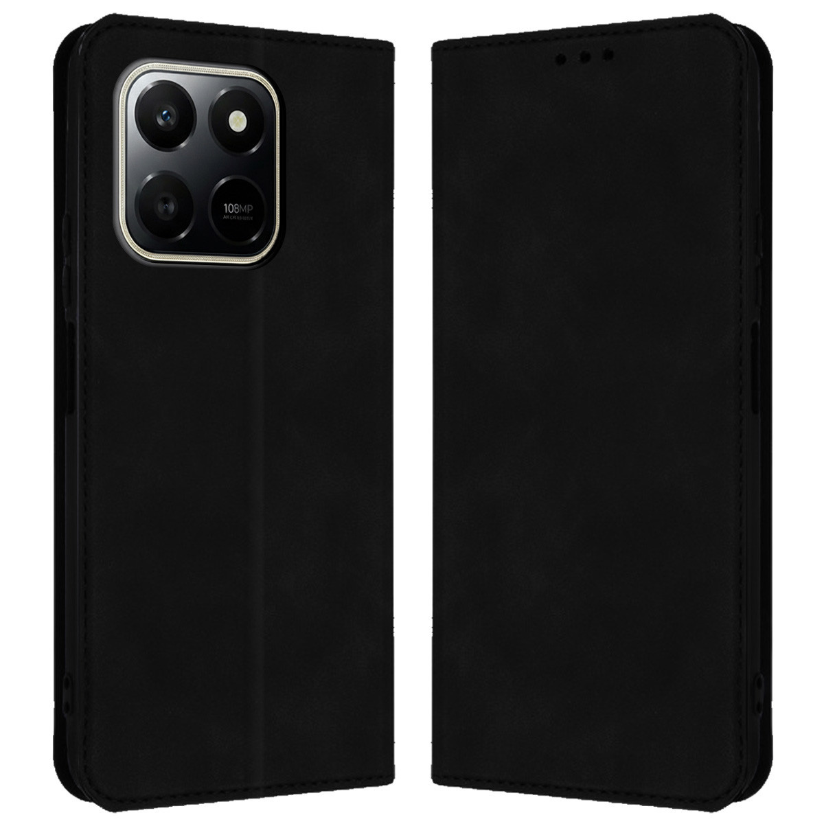 Funda Libro de Polipiel con tarjetero para Huawei Honor 400 Smart 5G color Negra