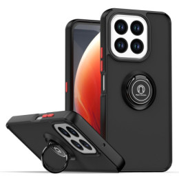 Funda Mate con Borde Negro y Anillo Giratorio 360 para Huawei Honor 400 Smart 5G