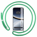 Funda Colgante Transparente para Xiaomi Poco F7 5G con Cordon Verde Agua