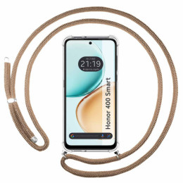 Funda Colgante Transparente para Huawei Honor 400 Smart 5G con Cordon Camel