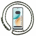 Funda Colgante Transparente para Huawei Honor 400 Smart 5G con Cordon Verde / Dorado
