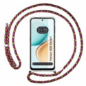 Funda Colgante Transparente para Huawei Honor 400 Smart 5G con Cordon Rosa / Dorado
