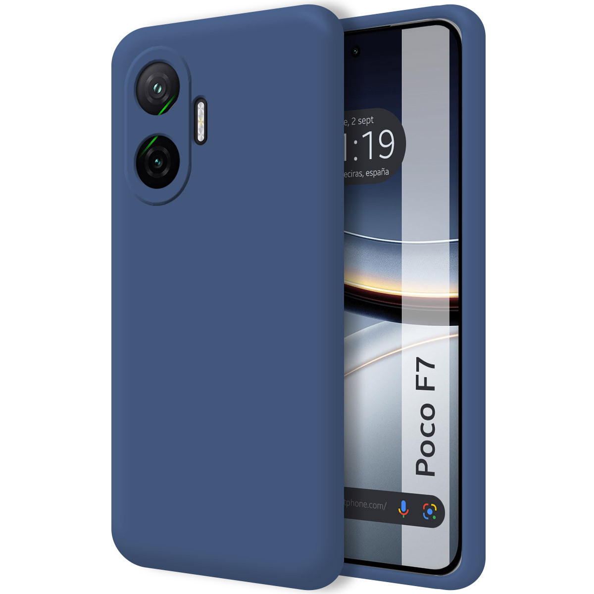 Funda Silicona Líquida Ultra Suave para Xiaomi Poco F7 5G color Azul