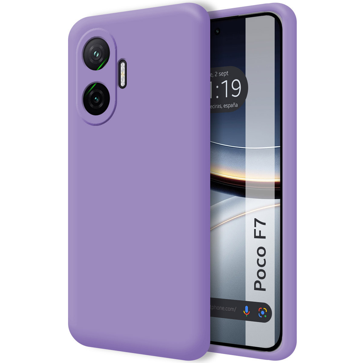Funda Silicona Líquida Ultra Suave para Xiaomi Poco F7 5G color Morada