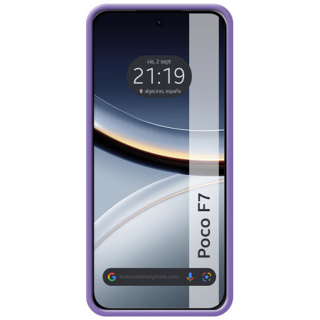 Funda Silicona Líquida Ultra Suave para Xiaomi Poco F7 5G color Morada
