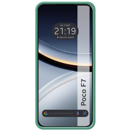 Funda Silicona Líquida Ultra Suave para Xiaomi Poco F7 5G color Verde