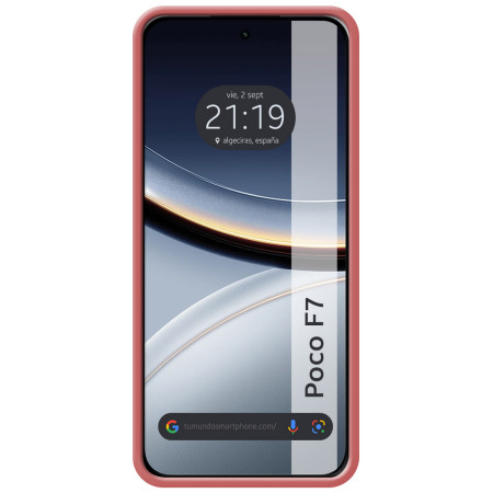 Funda Silicona Líquida Ultra Suave para Xiaomi Poco F7 5G color Rosa