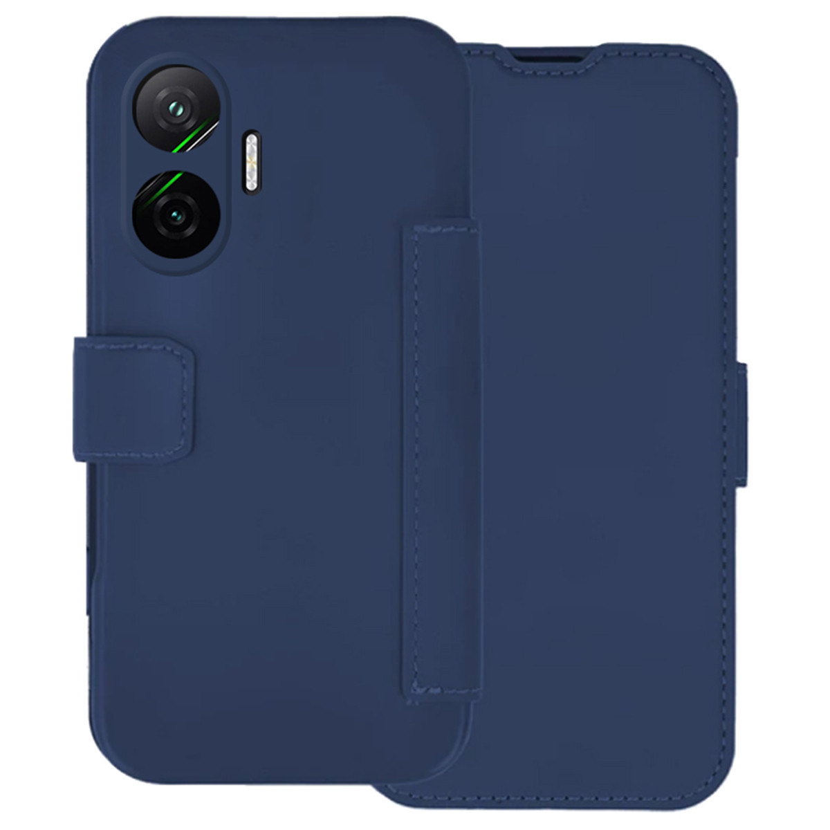 Funda Silicona Suave con Tapa para Xiaomi Poco F7 5G color Azul