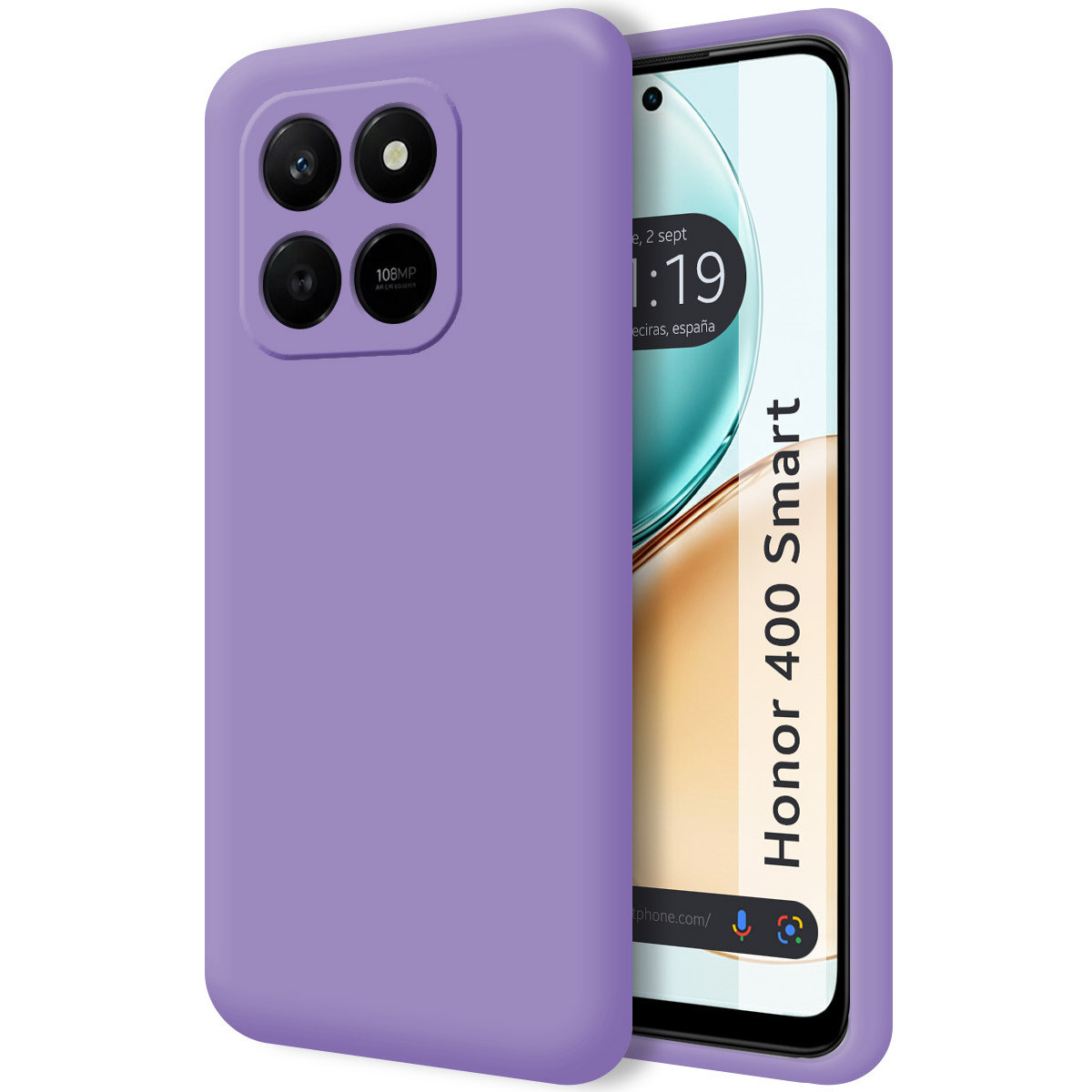 Funda Silicona Líquida Ultra Suave para Huawei Honor 400 Smart 5G color Morada