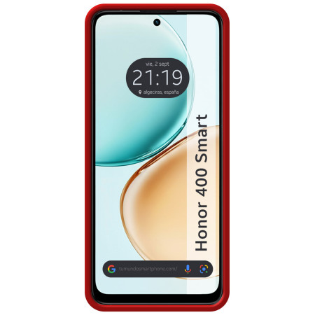 Funda Silicona Líquida Ultra Suave para Huawei Honor 400 Smart 5G color Roja