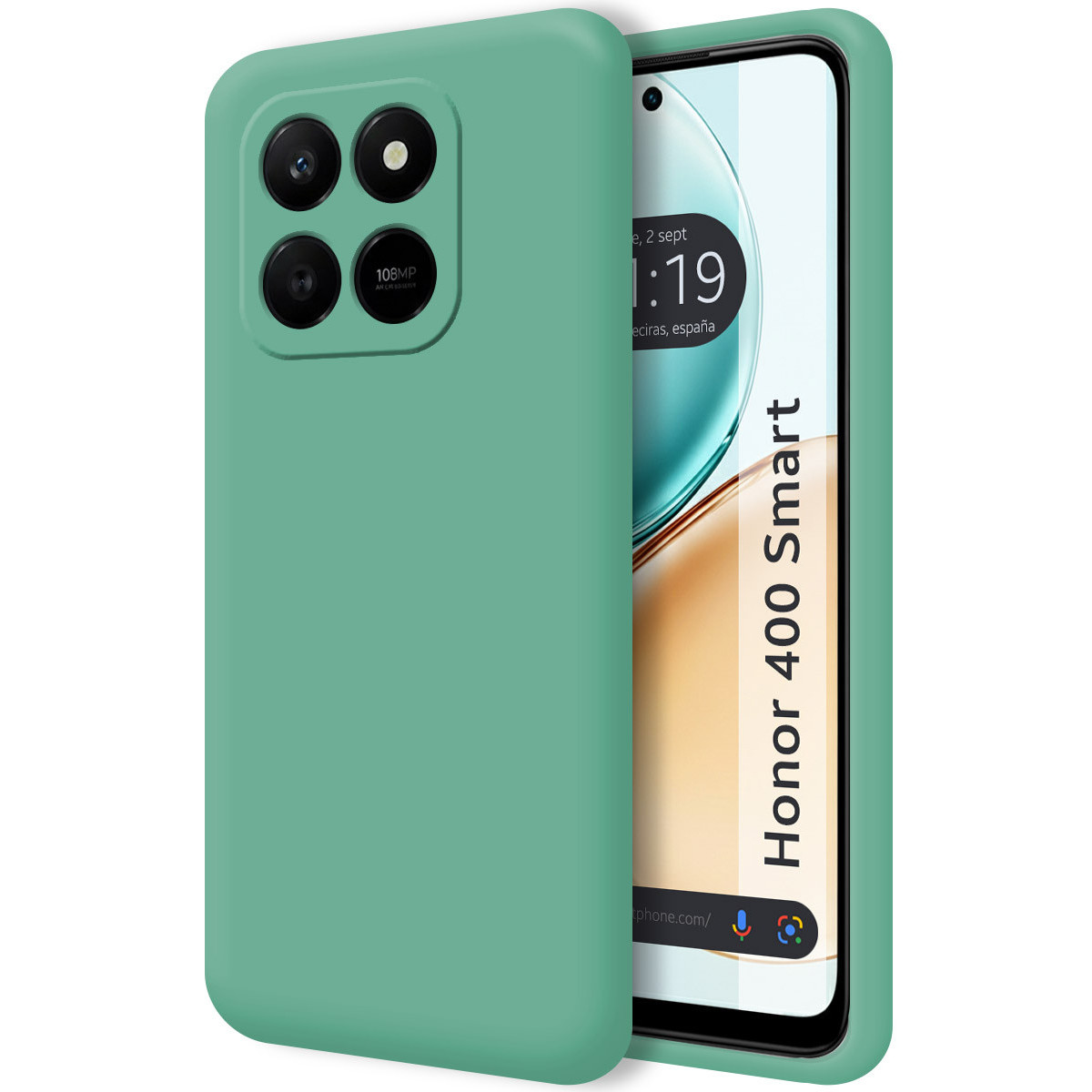 Funda Silicona Líquida Ultra Suave para Huawei Honor 400 Smart 5G color Verde