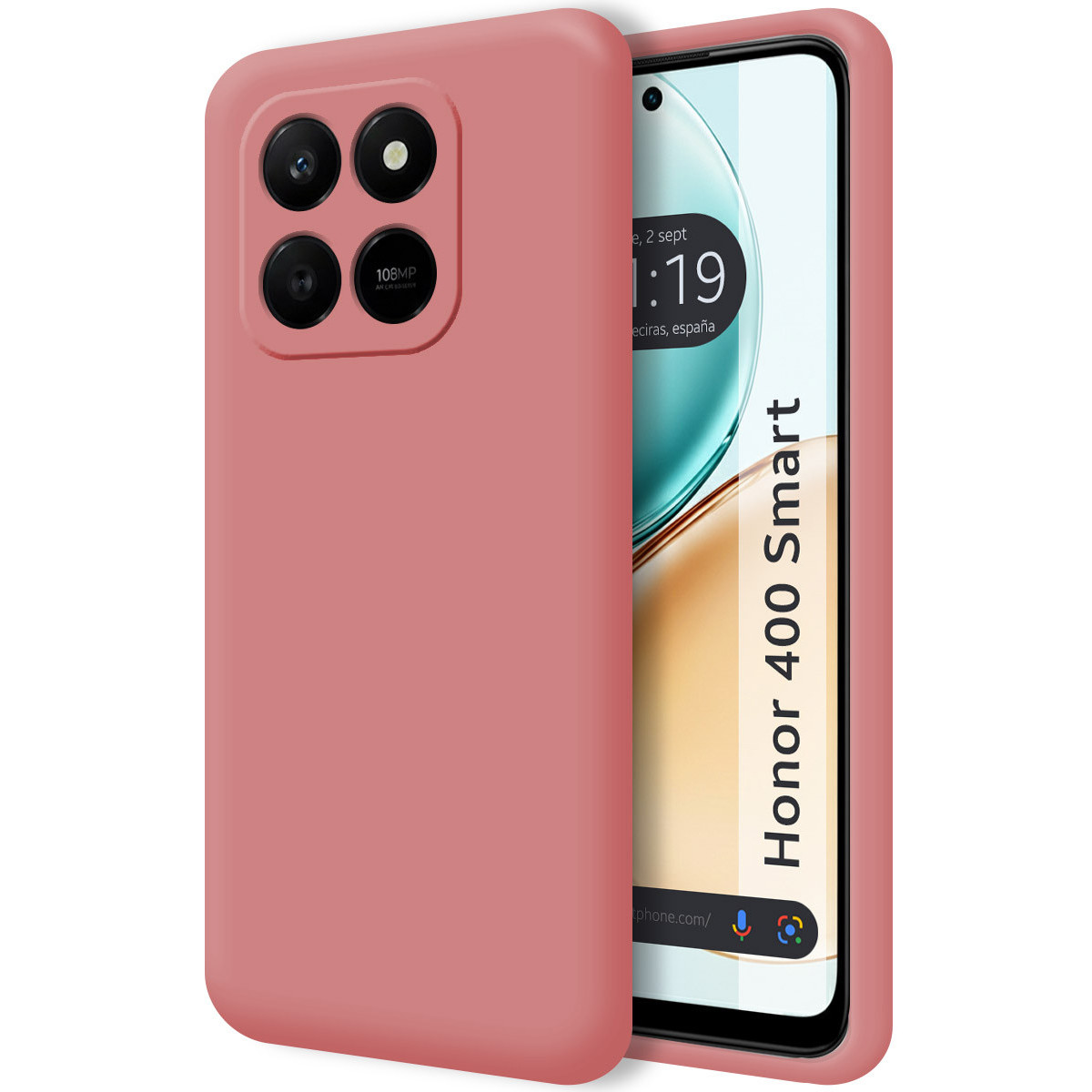 Funda Silicona Líquida Ultra Suave para Huawei Honor 400 Smart 5G color Rosa