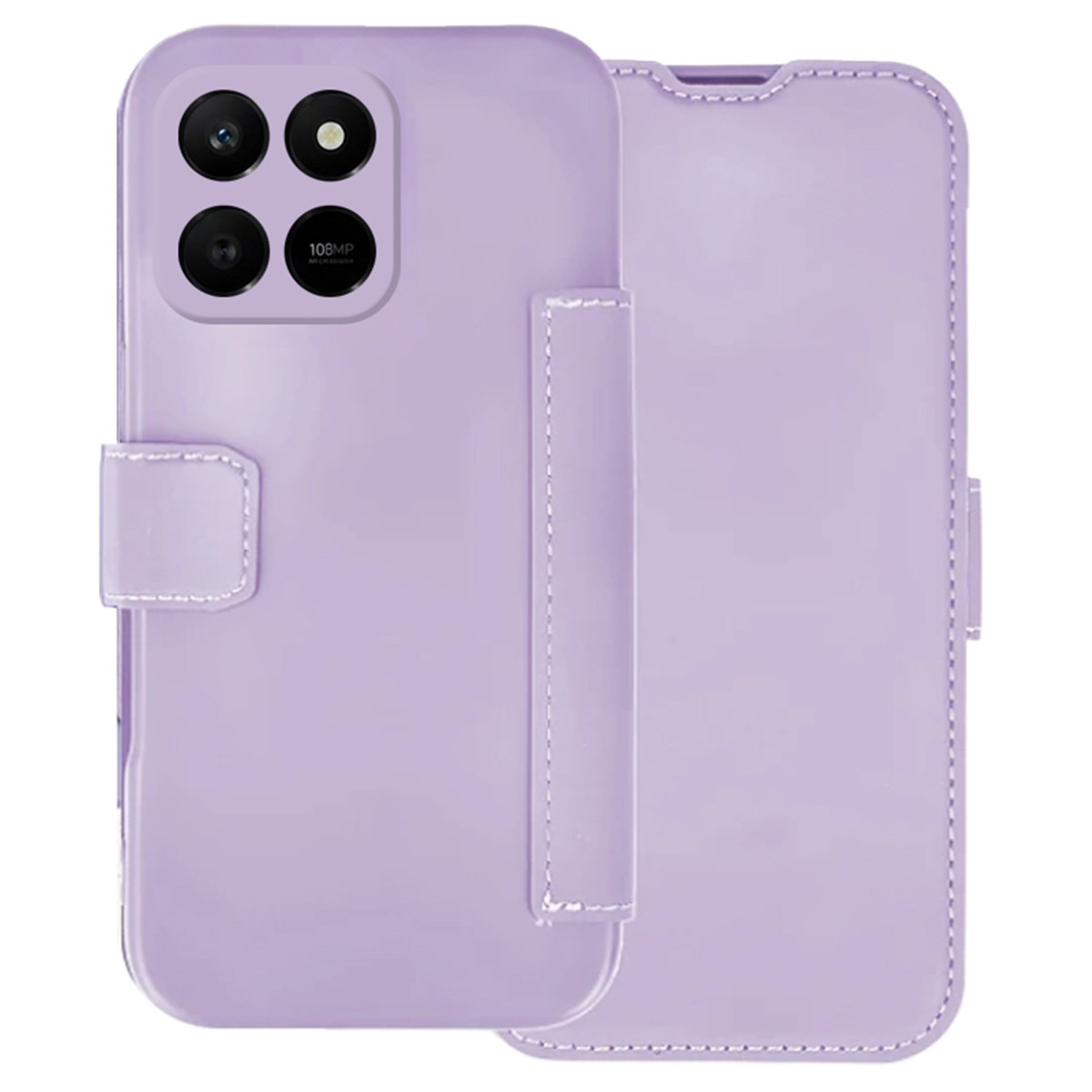 Funda Silicona Suave con Tapa para Huawei Honor 400 Smart 5G color Morada
