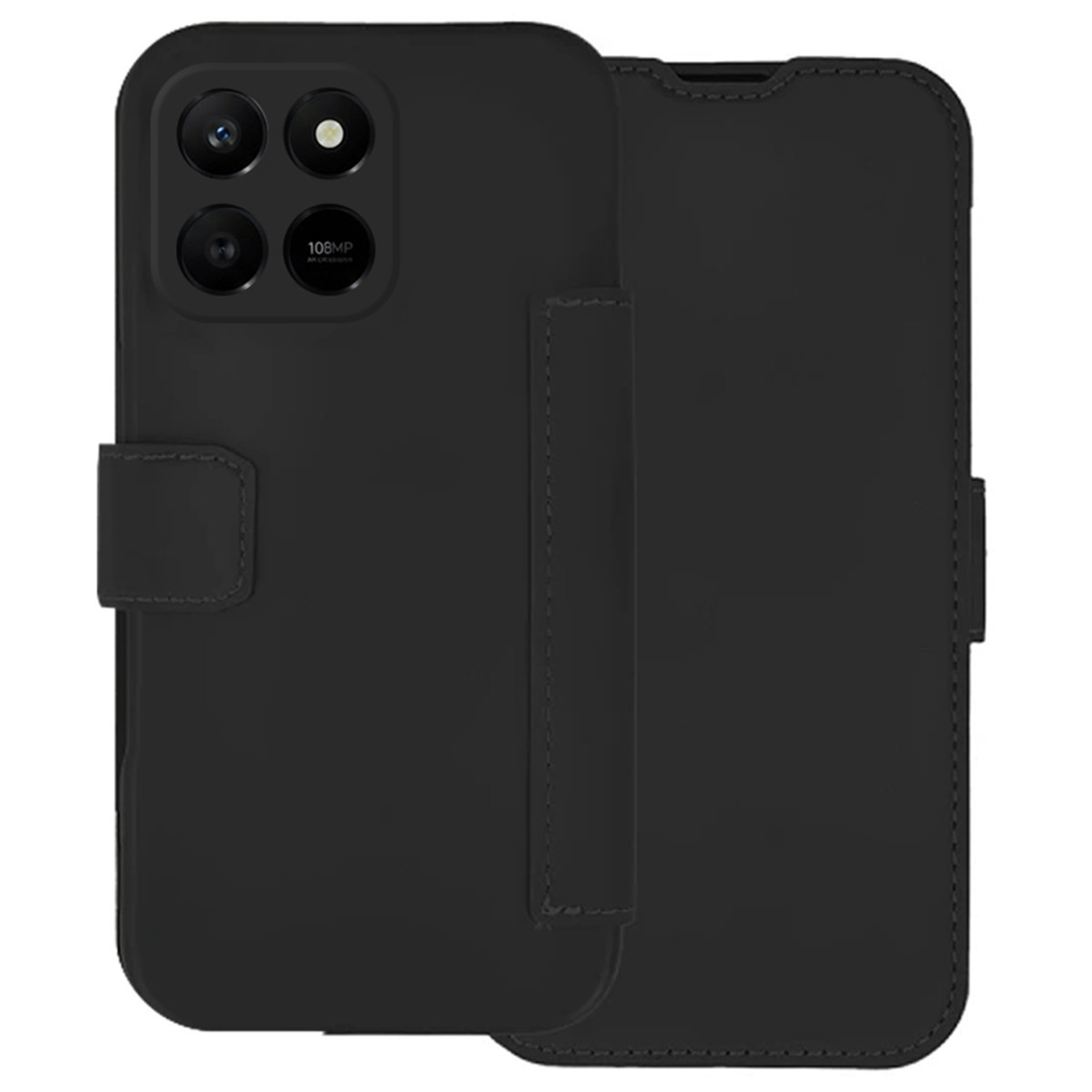 Funda Silicona Suave con Tapa para Huawei Honor 400 Smart 5G color Negra