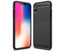Funda Gel Tpu Tipo Carbon Negra para Iphone XS Max