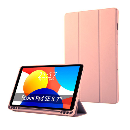 Funda con tapa Smart para Xiaomi Redmi Pad SE 8.7 color Rosa