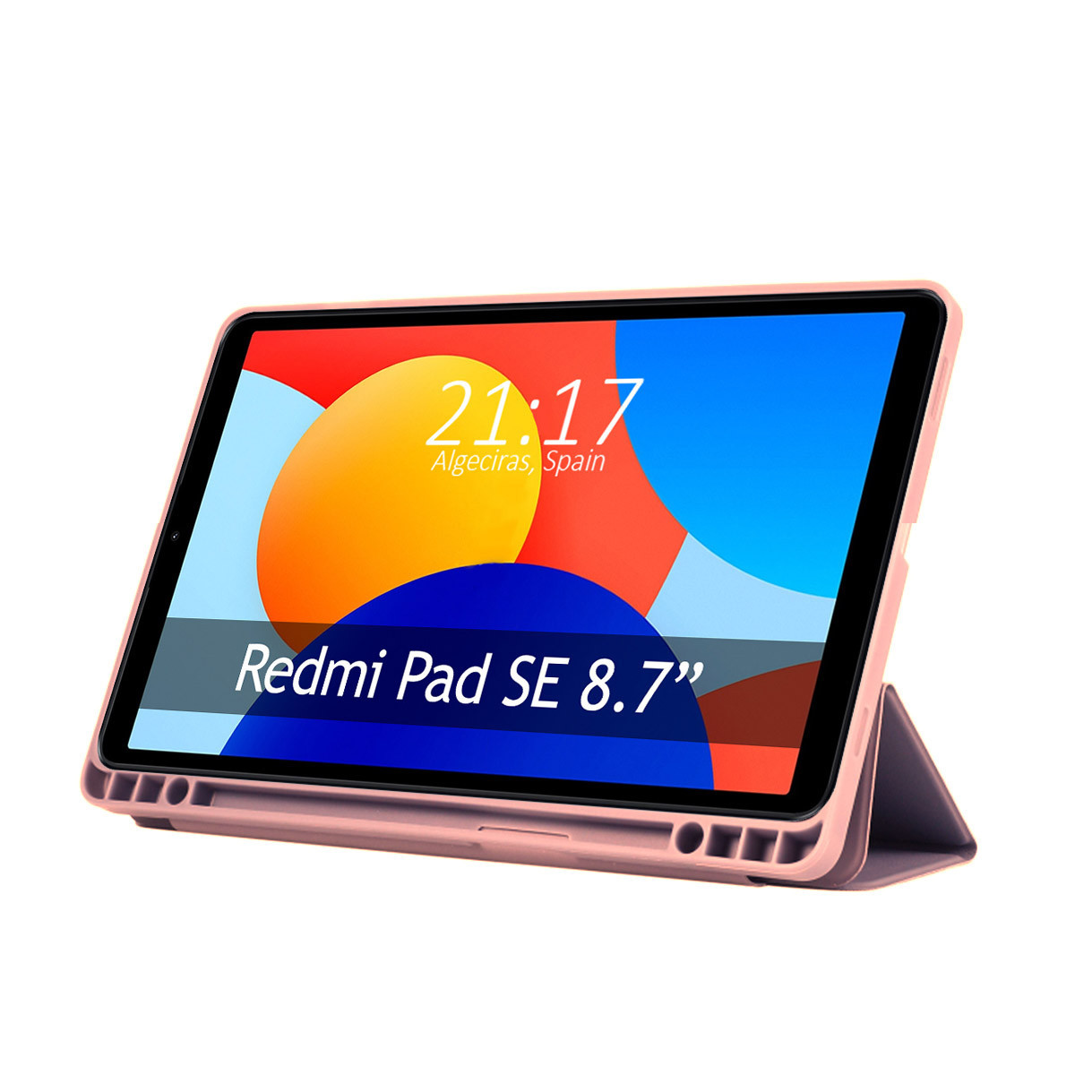 Funda con tapa Smart para Xiaomi Redmi Pad SE 8.7 color Rosa