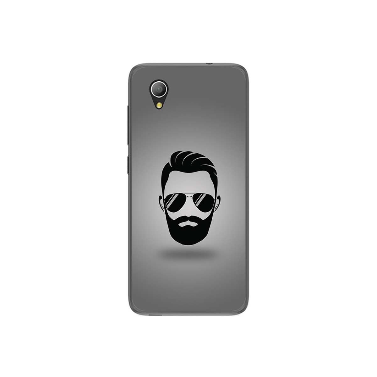 Funda Gel Tpu para Alcatel 1 / Orange Rise 54 / Vodafone Smart E9 Diseño Barba Dibujos