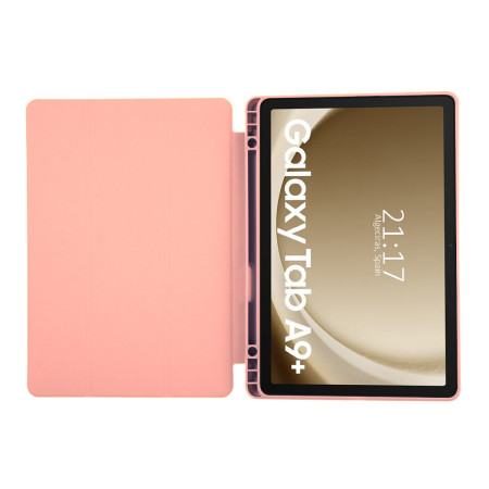 Funda con tapa Smart para Samsung Galaxy Tab A9+ Plus color Rosa