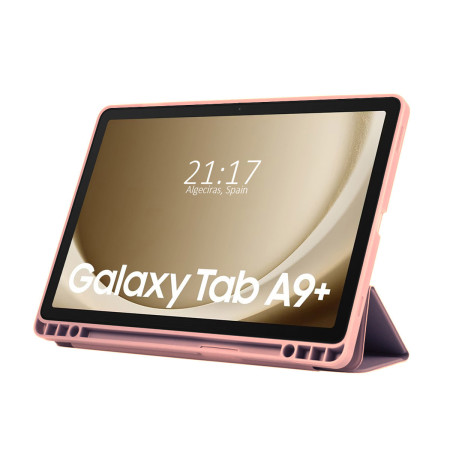 Funda con tapa Smart para Samsung Galaxy Tab A9+ Plus color Rosa