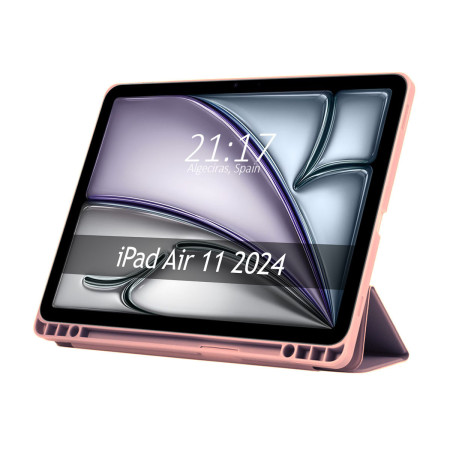 Funda con tapa Smart para Apple iPad Air 2024 11 (M2) color Rosa
