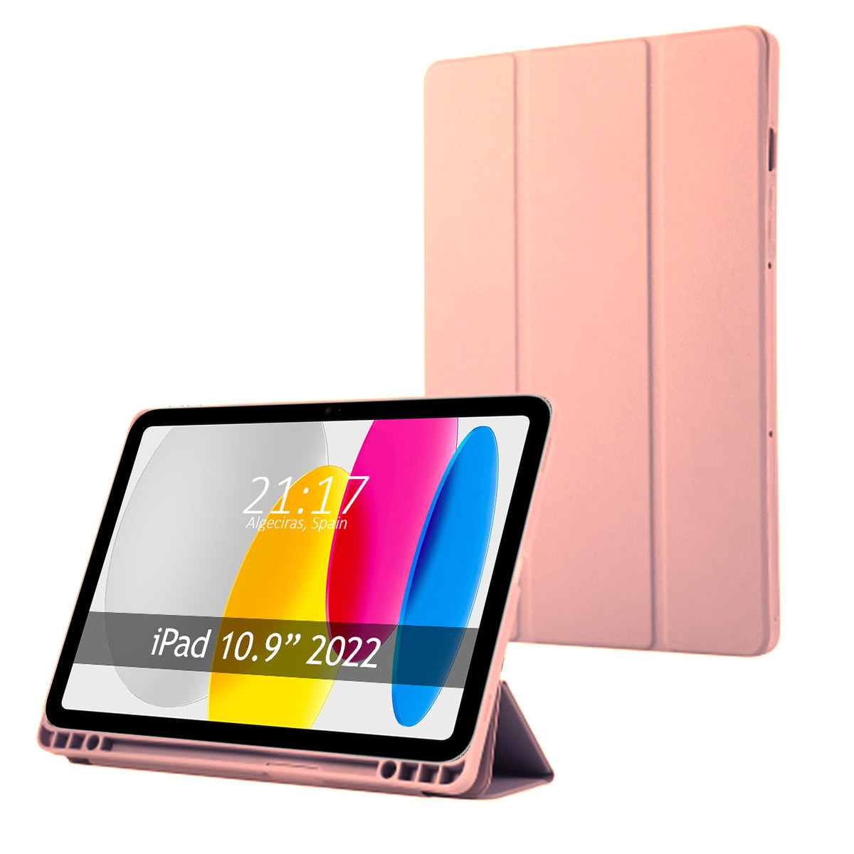 Funda con tapa Smart para iPad 10ª Gen. 10.9 (2022)  color Rosa