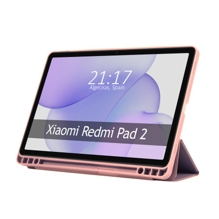 Funda con tapa Smart para Xiaomi Redmi Pad 2 color Rosa