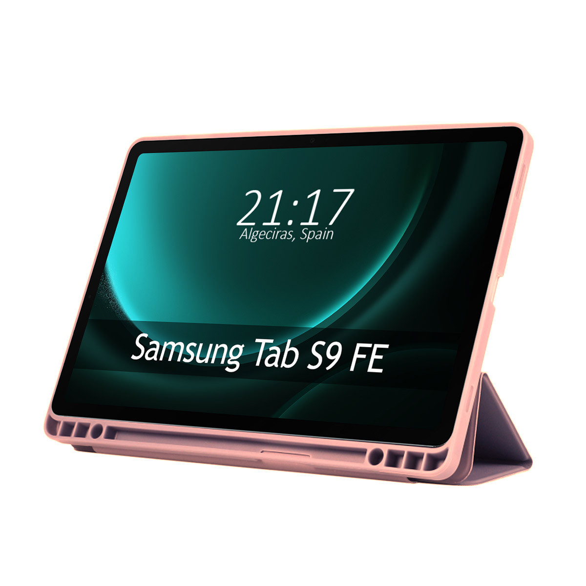 Funda con tapa Smart para Samsung Galaxy Tab S9 FE color Rosa