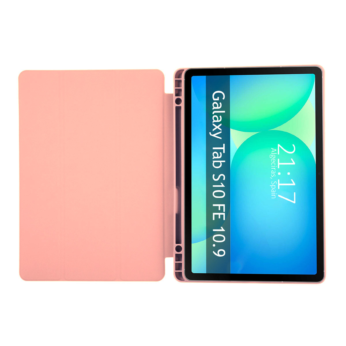 Funda con tapa Smart para Samsung Galaxy Tab S10 FE color Rosa