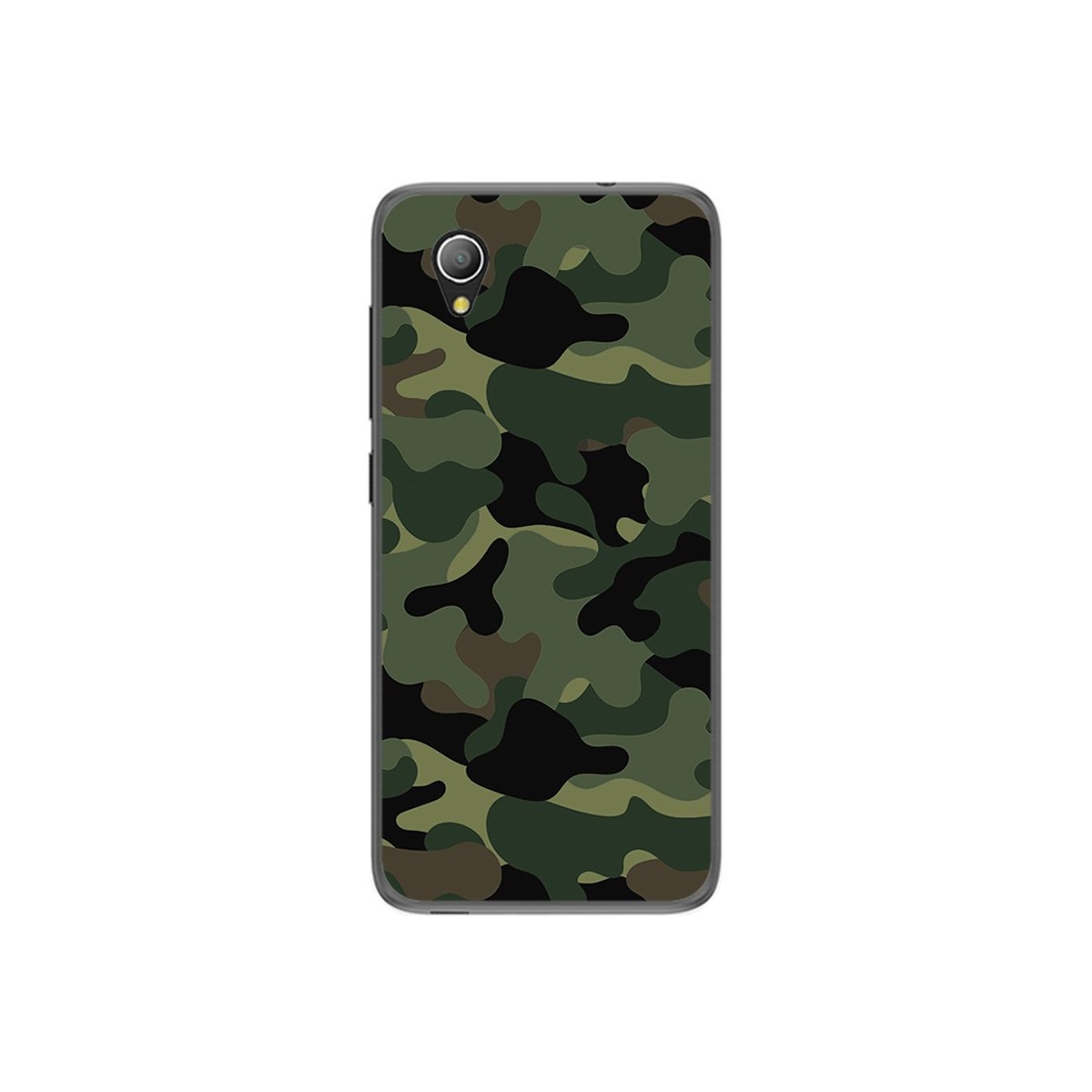 Funda Gel Tpu para Alcatel 1 / Orange Rise 54 / Vodafone Smart E9 Diseño Camuflaje Dibujos