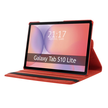Funda Giratoria 360 para Samsung Galaxy Tab S10 Lite color Roja