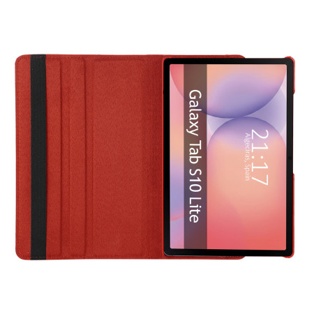 Funda Giratoria 360 para Samsung Galaxy Tab S10 Lite color Roja