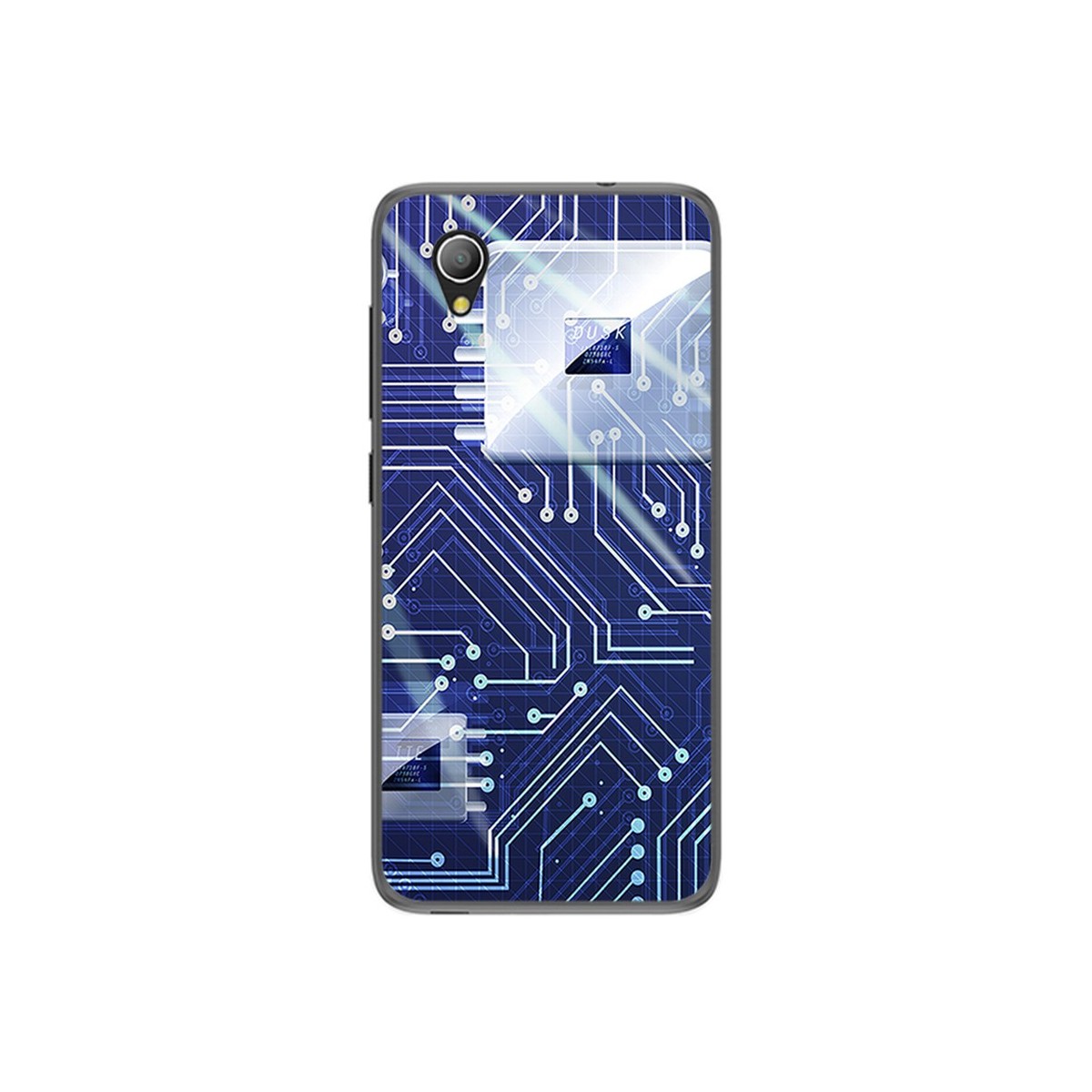 Funda Gel Tpu para Alcatel 1 / Orange Rise 54 / Vodafone Smart E9 Diseño Circuito Dibujos